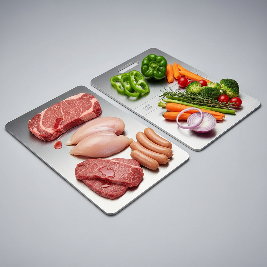 Both sides showing meat and vegetables