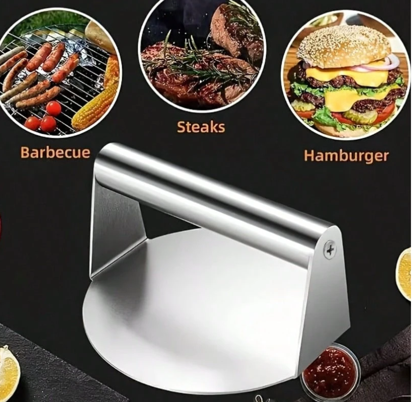 Ronde Hamburgerpress – Vlekvrye Staal