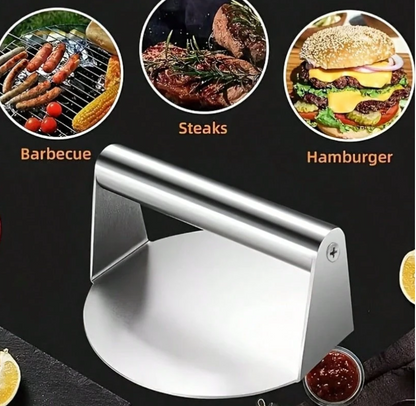 Ronde Hamburgerpress – Vlekvrye Staal