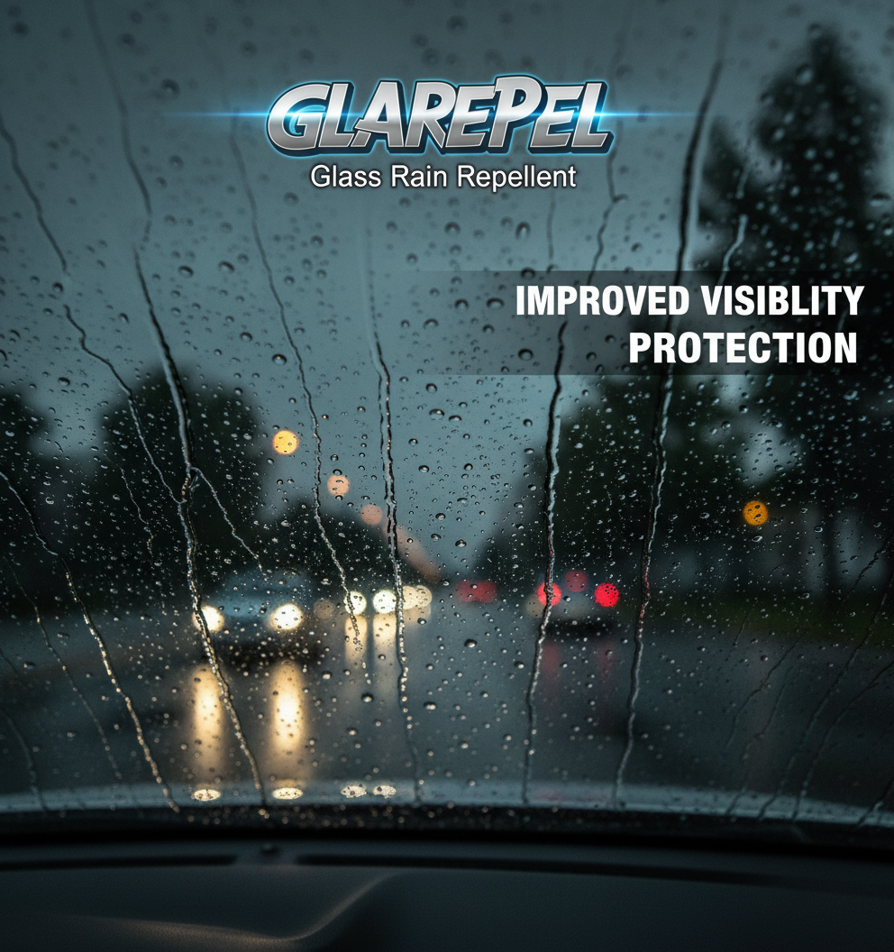 Close-up of hydrophobic water beading