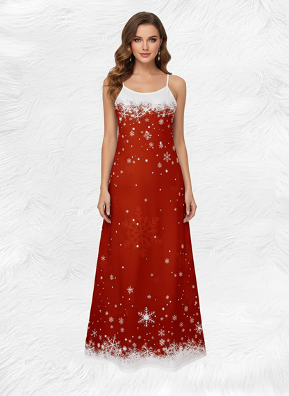 Close-up of snowflake dress