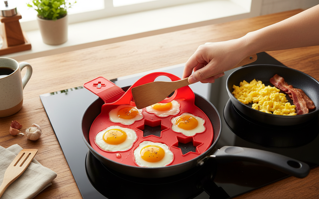 Cooking eggs in the mold