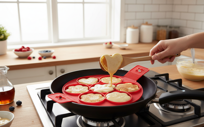 Cooking pancakes in the mold
