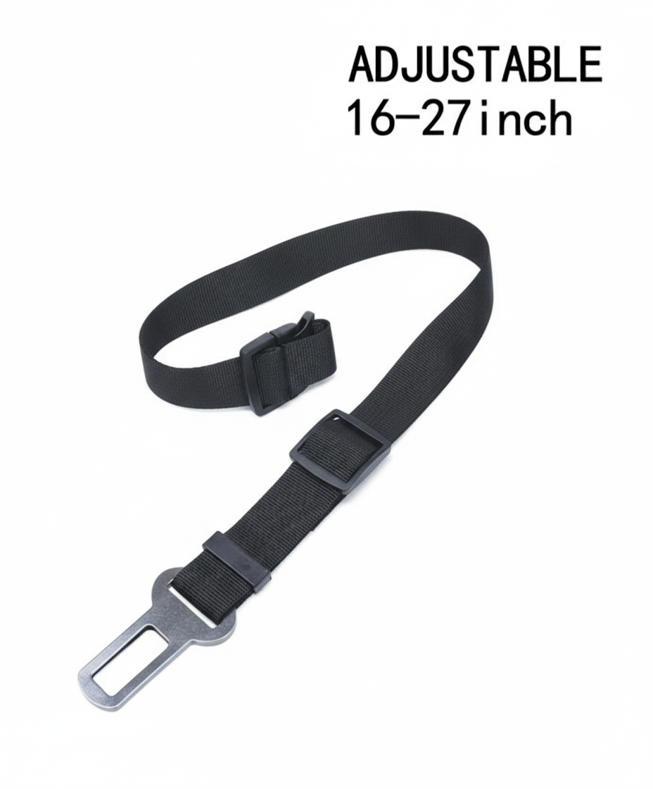 Dog safety seatbelt on white background