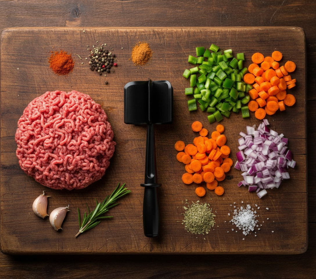 Flat lay with cooking ingredients
