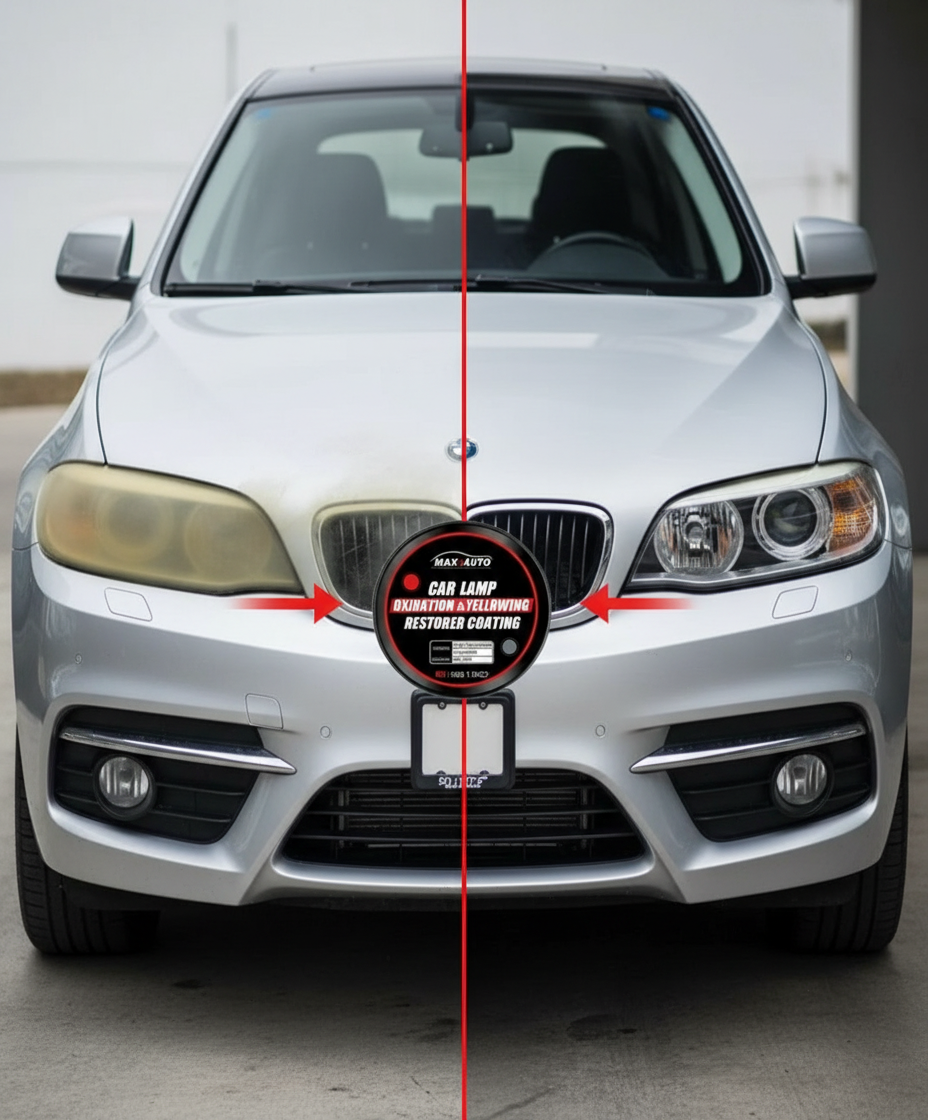 Foggy vs restored headlight side by side