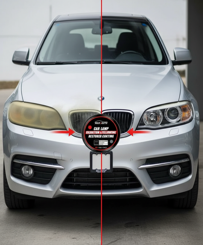 Foggy vs restored headlight side by side