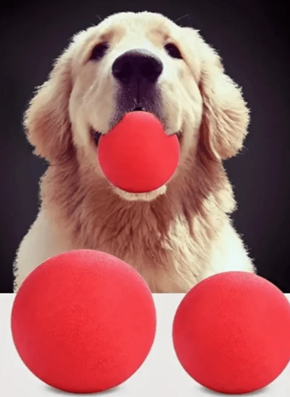 Onvernietigbare Hondebal – Duursame Rooi Rubber Speelbal vir Groot Honde