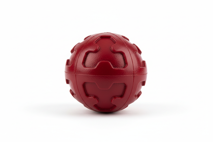 Red rubber ball studio shot