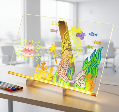 LED board on office desk