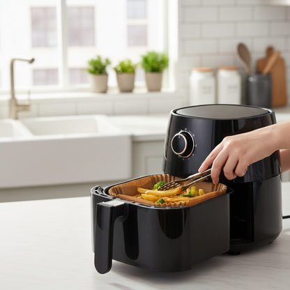 Liner in air fryer basket