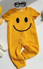 Newborn Smiley Onesie Geel