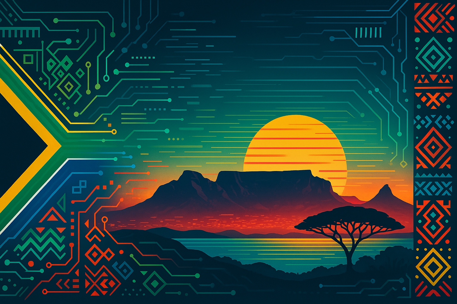 South African tech-inspired landing page image